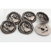 Antique Silver Metal Buttons Eyelet Buttons Deer Costume Buttons Costume