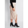 RSBFK Women Faux Leather High Waist Stretchy Pencil Skirts Split