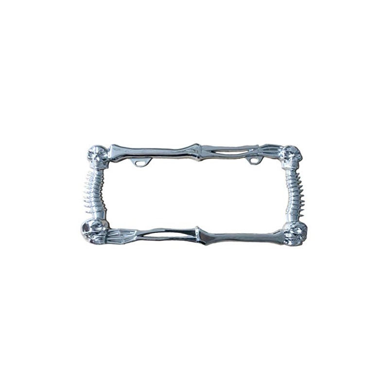 CLA Skeleton Metal License Plate Frame - Chrome