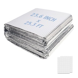 DGSL Reflective Bubble Insulation Roll, RV Window Insulation, Double Side Aluminum Foil Bubble Shield for Window, Garage Door, RV, Roof (Silver, 23.6 in x 23.5 ft)