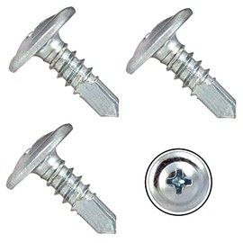 TERFÂ® Drywall Self Drilling Point Phillips Wafer Head Screw Zinc Screws 4.2 X 13mm - Pack of 100