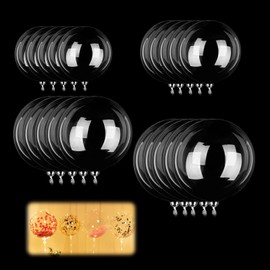 EUYKQNOI Pack of 20 Bobo Balloons for Filling with Gifts, Fillable Round Balloons for Great Parties, Birthdays, Weddings, Festive Celebrations, Christmas Decoration and House Parties