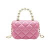 Amamcy Fashion Candy Color Handbag Satchel Mini Pink Purse Jelly