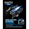 BEAMTECH 9007 LED Headlight Bulb, HB5 Halogen Replacement,12000LM 60W Fanless