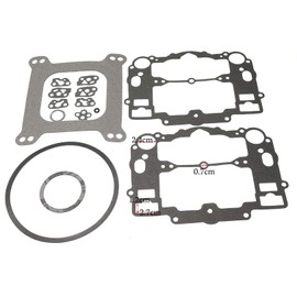 Trucktok Carburetor Rebuild Kit with Brass Floats Replacement for 1400 1405 1406 1407 1409 1410 1411 Carburetor AFB 4 Barrel 500 600 650 700 750 800 CFM Marine Carburetor (With Bowl Cover Gasket)