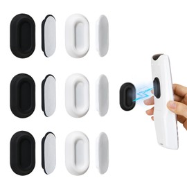 XYOFUN Magnetic Remote Control Holder Wall Mount - 6 Pcs No Drill Self-Adhesive Organizer for Air Conditioner & TV Remotes, Storage Caddy for Televisions Backside - White&Black