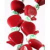 Beadsmith Bead, 20 Lampworked Glass Red & Green 19x16mm Christmas