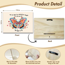 Inspirational Desk Decor Butterfly Wall Decor Wall Art - And Just When The Caterpillar Thought Her Life Was Over She Began To Fly - Motivational Spring Office Signs Wooden Sign -41