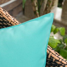 MIULEE Pack of 4 Outdoor Waterproof Throw Pillow Cover Home Décor Pillow Case Decorating Cushion Covers Protectors for Tent Park Bed Sofa Chair Couch Bedroom 40x40cm 16x16inch Blueviolet