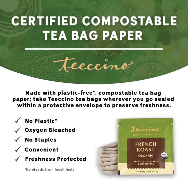 Teeccino French Roast Herbal Tea - Rich & Roasted Herbal