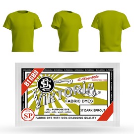 HOPS Viktoria Textile Paint (59 Colors, 10g/pack) - Machine Washable Fabric Dye for Cotton, Linen, Silk, Wool, Viscose, Nylon, Satin, Wood, Plastic, 37 Light Green