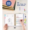 Hardcover Spiral Notebook journal with Removable Dividers Tabs, 300 Pages