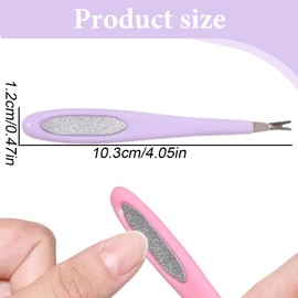 WUSJCOF 4 Stück 2-in-1 Edelstahl Metallspatel Nagelhautschieber mit Gabel, Profi Nagelschieber Pusher für Bearbeitung Nagelhaut, Maniküre, Pediküre