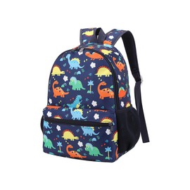 PAEHUIMT Nursery Backpack for Boys, Dinosaur Backpack, School Bag for Primary School, 1st Grade, navy blue