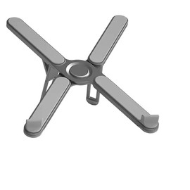 Portable Foldable Laptop Stand, Notebook Support, Aluminum Light Weight Alloy Silicon, Ergonomic Aluminum Riser with 7 Adjustable Heights, Compatible with Laptop 10-15.6'' and Tablet