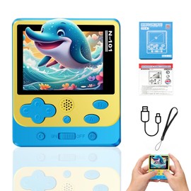 VAOMON Retro Handheld Game Console for Kids Adults, Built-in 319 Classic Games Mini Portable 2.5" Screen Video Gaming Emulator Console Electronic Toy Birthday Gifts for Boys Girls (Blue)