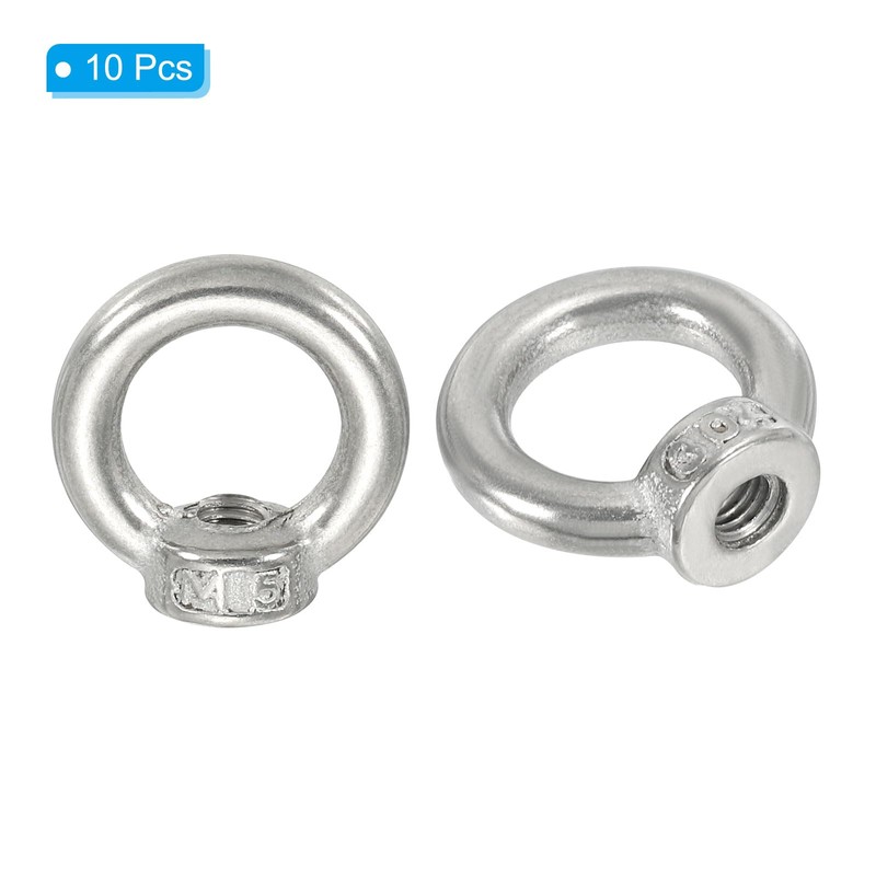 PATIKIL Lifting Eye Nut M5, 10Pcs 304 Stainless Steel Female