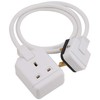 1 Gang White 13 Amp Professional Trailing Socket Extension Lead