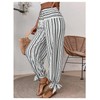 WDIRARA Women's Boho High Waist Split Knot Hem Long Pants