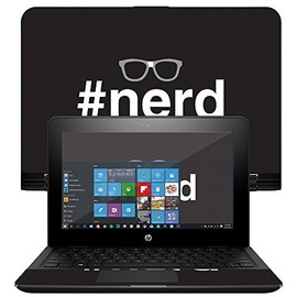 MightySkins Skin Compatible with HP x360 Convertible 11" (2017) – Nerd | Protective, Durable, and Unique Vinyl Decal wrap Cover | Easy to Apply, Remove, and Change Styles | Made in The USA