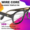 VISOONE Retro Round Anti Eyestrain Metal Medium Eyewear Blue Light