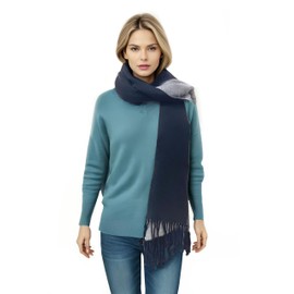 VICT POPU Shawls And Wraps for Women Cashmere Scarf Soft Reversible Pashmina Shawls For Weddings Evening Party Winter Warm Tassel Style Casual Ladies Scarves Black/Grey