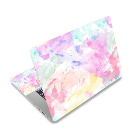 Mibbxea 15.4-15.6 Inch Laptop Skin Sticker, Customisable, Universal for 12.1 13 13.3 14 Inch Computers and Netbooks, Reusable Notebook Art Protector (062 Watercolor)