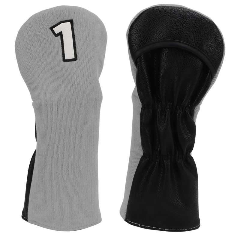 Golf Club Cover Mixed Fabric Head Protector Knitted Polyester Waterproof