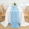 3Pack Baby Blue Cheesecloth Table Runner 35x120Inch Spring Easter Cheese