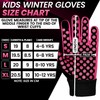 SAGA SPORTS Winter Kids Gloves - Thermal Touchscreen Water-Resistant Gloves