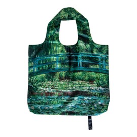 PracticDomus Foldable and Reusable Large Capacity Shopping Bag with Original Patterns, Monet