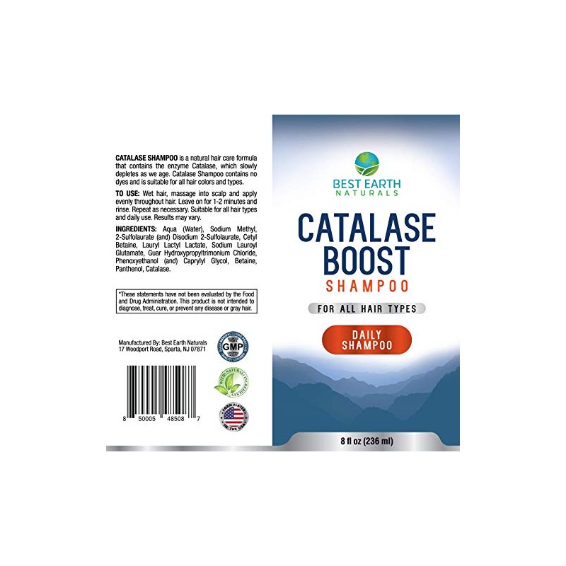 Champú Catalase Boost para hombres y mujeres, 8 onzas