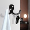 10pcs Black Double Prong Coat Hooks Wall Mounted Retro High