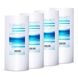 Geekpure 10-Inch PP Polypropylene Sediment Filter Cartridge for Whole House Water Filter System-4.5" x 10"-5 Micron