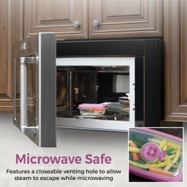 Tribello Freezer To Microwave Small 8oz - Food Storage Containers With Airtight Lids, Microwave safe with Steam Vents lids, On The Go Meal Prob Lunch Containers - Dishwasher Safe, BPA-Free