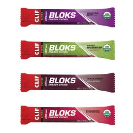 CLIF BLOKS - Energy Chews - 4 Flavor Variety Pack - Non-GMO - Plant Based Food - Fast Carbs for Cycling and Running - Workout Snack (2.1 Ounce Packet, 12 Count)