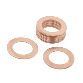 10pcs Copper Crush Washers Car Flat Sealing Plate Gaskets Rings (M16 x 22mm x 1mm)