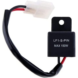 MotoParAcc 2 Pins LED Flasher Relays Fix Compatible with Motorcycle Turn Signal Hyper Flash Compatible with Honda Scooter Moped ATV Dirt Bike