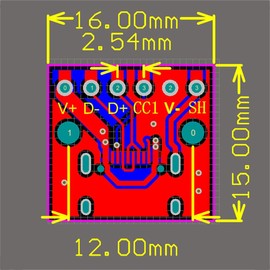PENGLIN 10PCS USB Type C Female to DIP Connector with Test PCB Board,USB 3.1 Type C Socket to 6 Pins DIP Adapter Converter for DIY