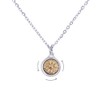 Sundarwald Dainty Rotatable Golden Wheel Pendant Necklace for Men Women,