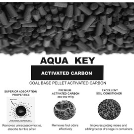 CHADA Aqua Key Activated Charcoal is Coal Base Pellet Activated Carbon; eliminates Discoloration, Odors, and impurities, Ideal for All Aquarium Filters and Excellent Soil Conditioner