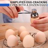 Egg Cracker Tool for Raw Eggs - Stainless Steel Egg