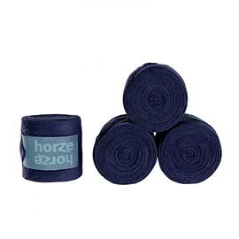 HORZE Embrace Fleece Polo Wraps | Horse, Sheep, Goat Leg Bandages (Set of 4) - Dark Dark Blue - 10 ft 6 in