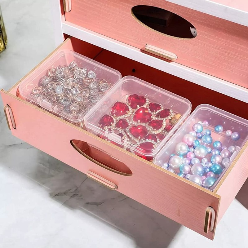 WYAN Pack of 15 plastic storage containers with lid, for