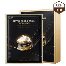 Dr. G 닥터지 로얄 블랙 스네일 크림 마스크 10매 Dr. G Royal Black Snail Cream Mask 10 Sheets