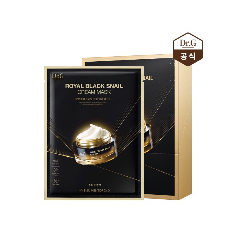 Dr. G 닥터지 로얄 블랙 스네일 크림 마스크 10매 Dr.
