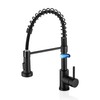 LUFEIDRA Black Kitchen Faucets with Pull Down Sprayer - High