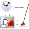 4 Pcs Spin Mop Replacement Head,Triangular Mop Heads with Fine