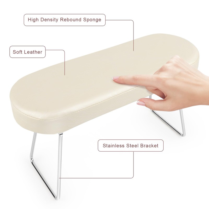 Nail Arm Rest Hand Cushion, RISVOWO PU Leather Hand Rest