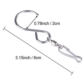 KUUQA Swivel Hooks Clips for Hanging Wind Spinners Wind Chimes Crystal Twisters Party Supply(6 Pack)